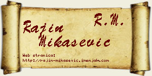 Rajin Mikašević vizit kartica
